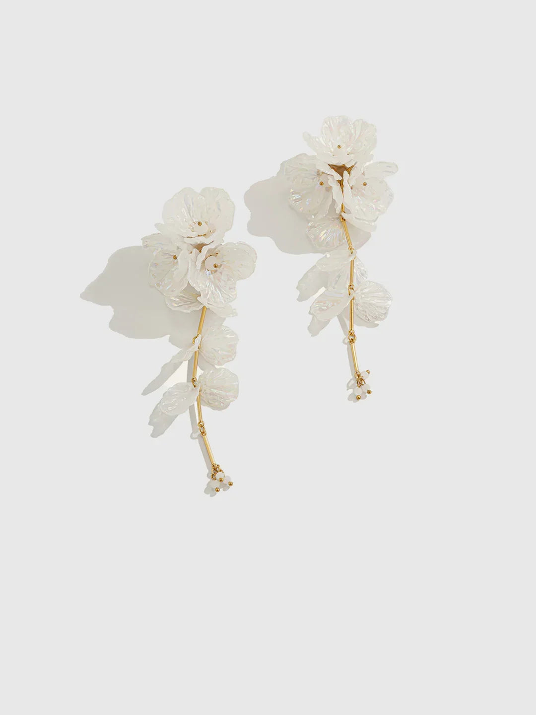 Floral Iridescent Drop Earrings - LA FEMME WANDERER