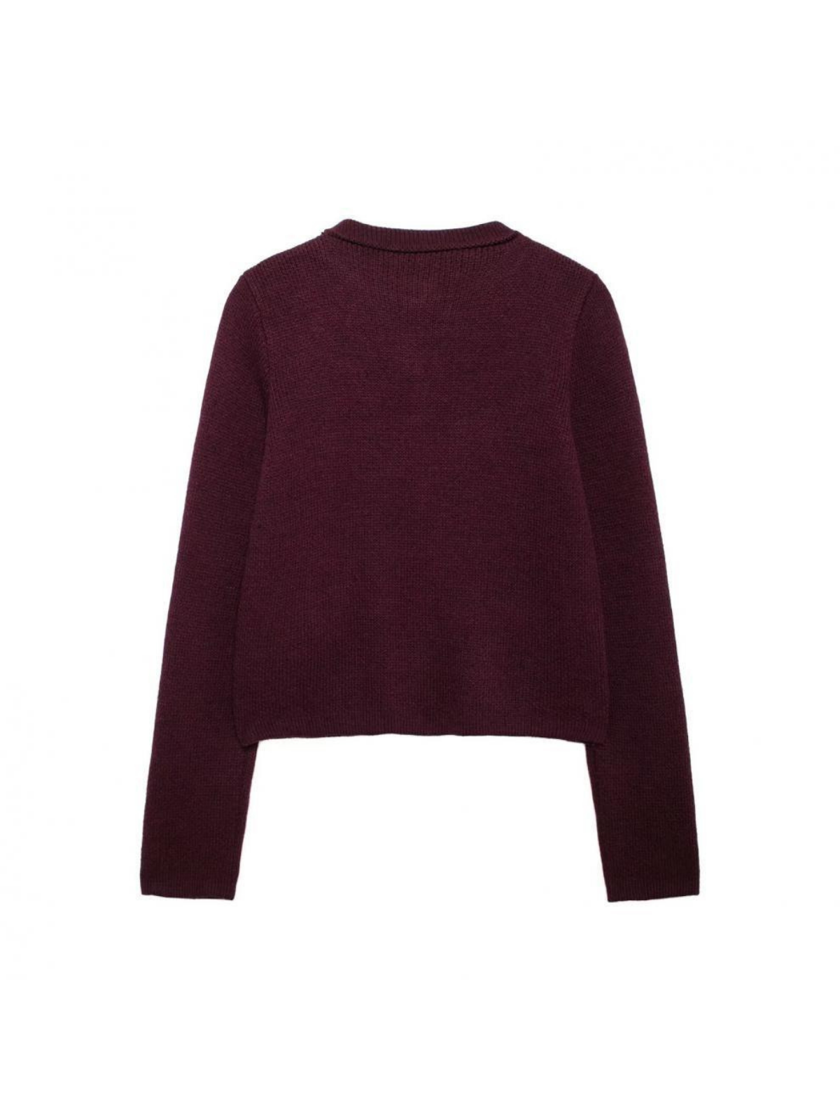 Gold Decorated Row Button Short Knitted Cardigan - LA FEMME WANDERER