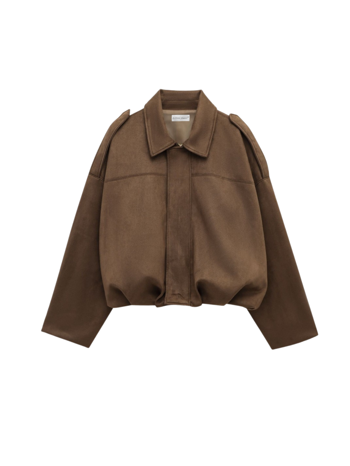 Batwing Sleeve Premium Textured Suede Pilotjacke