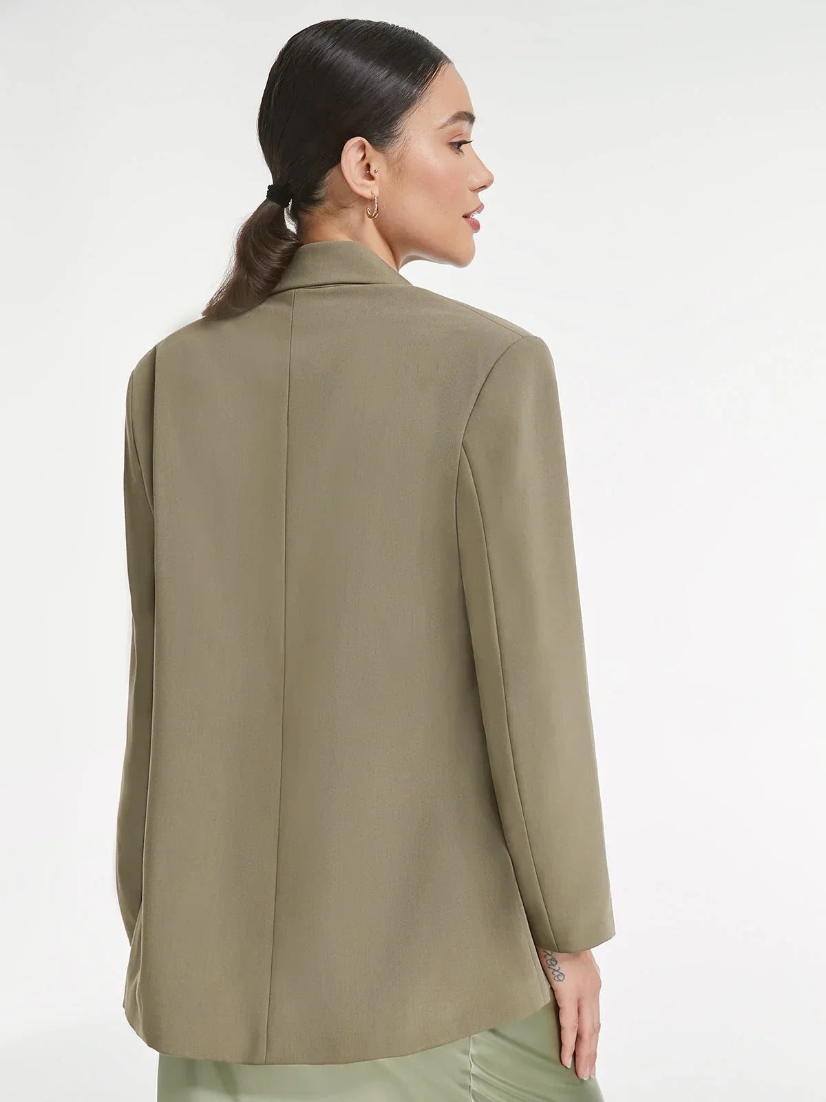 Double Breasted Peak Lapel Blazer - LA FEMME WANDERER