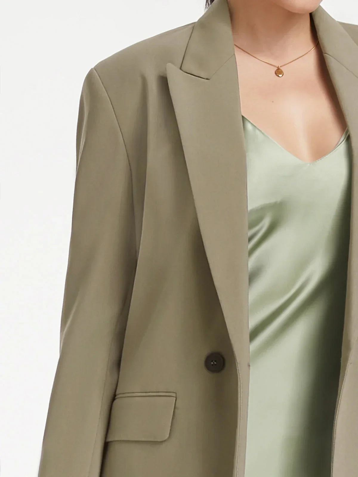 Double Breasted Peak Lapel Blazer - LA FEMME WANDERER