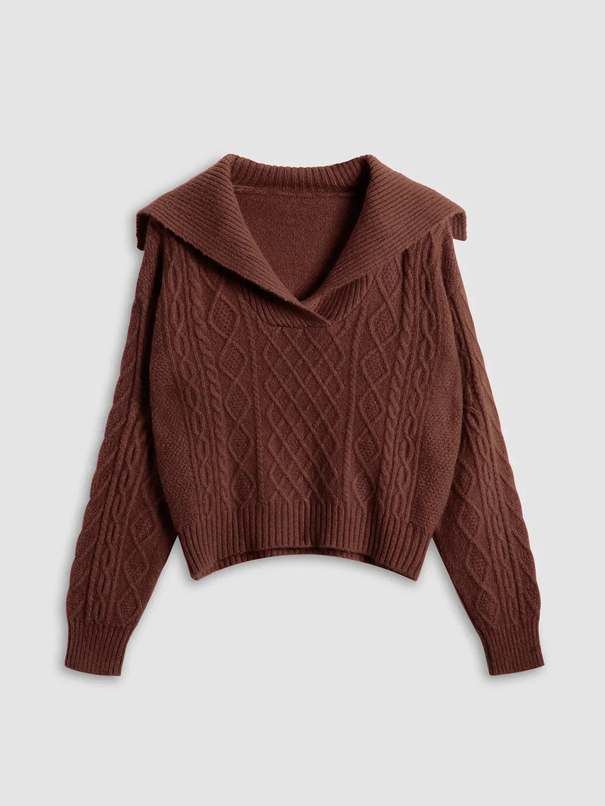 Immer verliebt – Burgunderfarbener Strickpullover – LA FEMME WANDERER