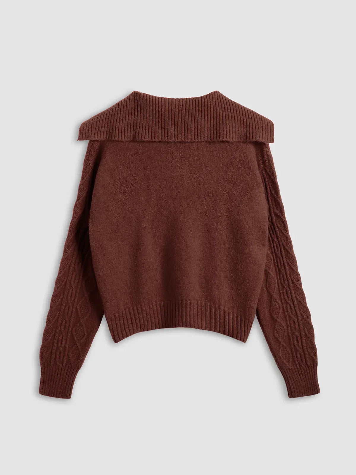 Immer verliebt – Burgunderfarbener Strickpullover – LA FEMME WANDERER