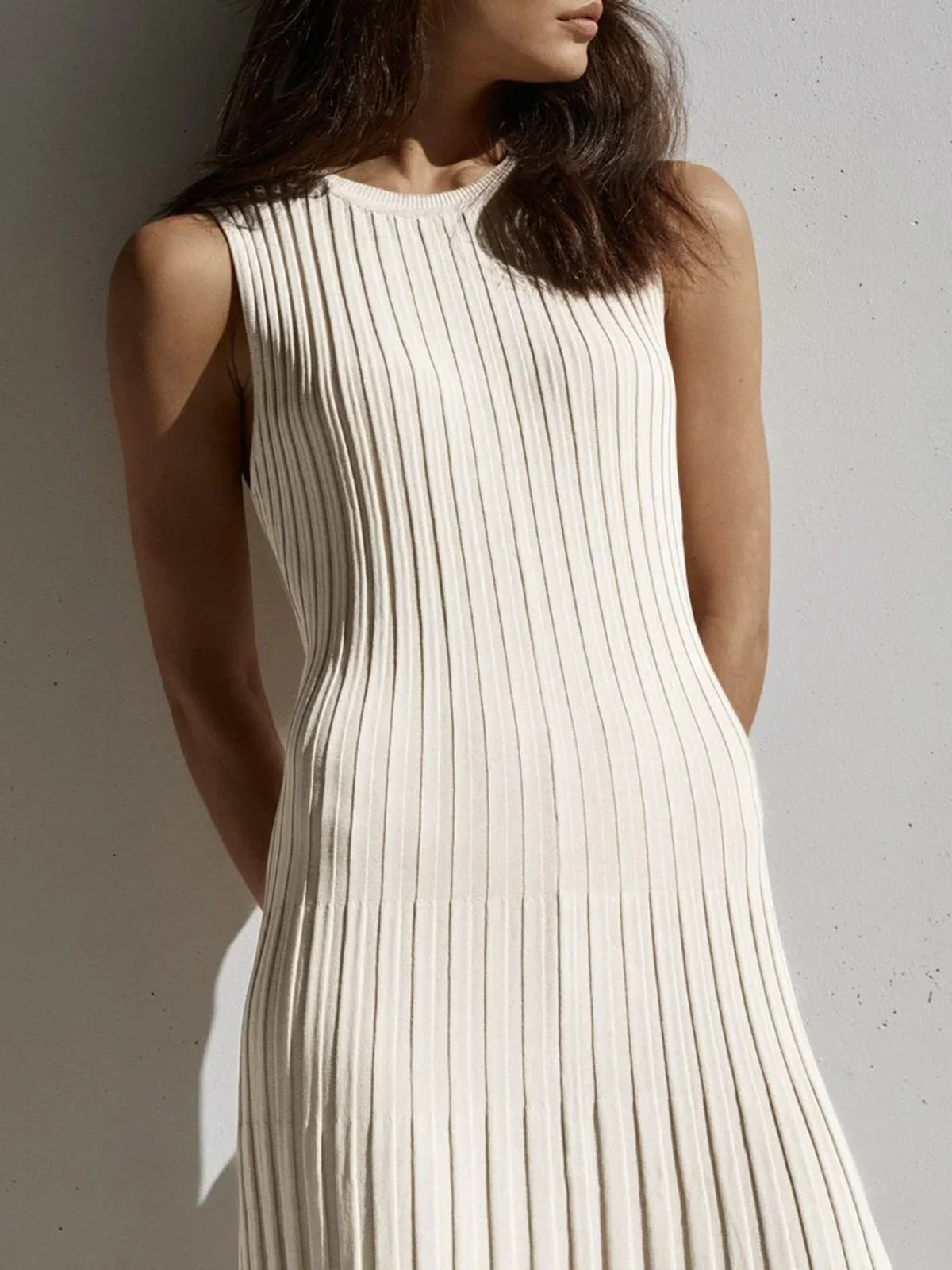 Camille Knit Pleat Maxi Dress - LA FEMME WANDERER