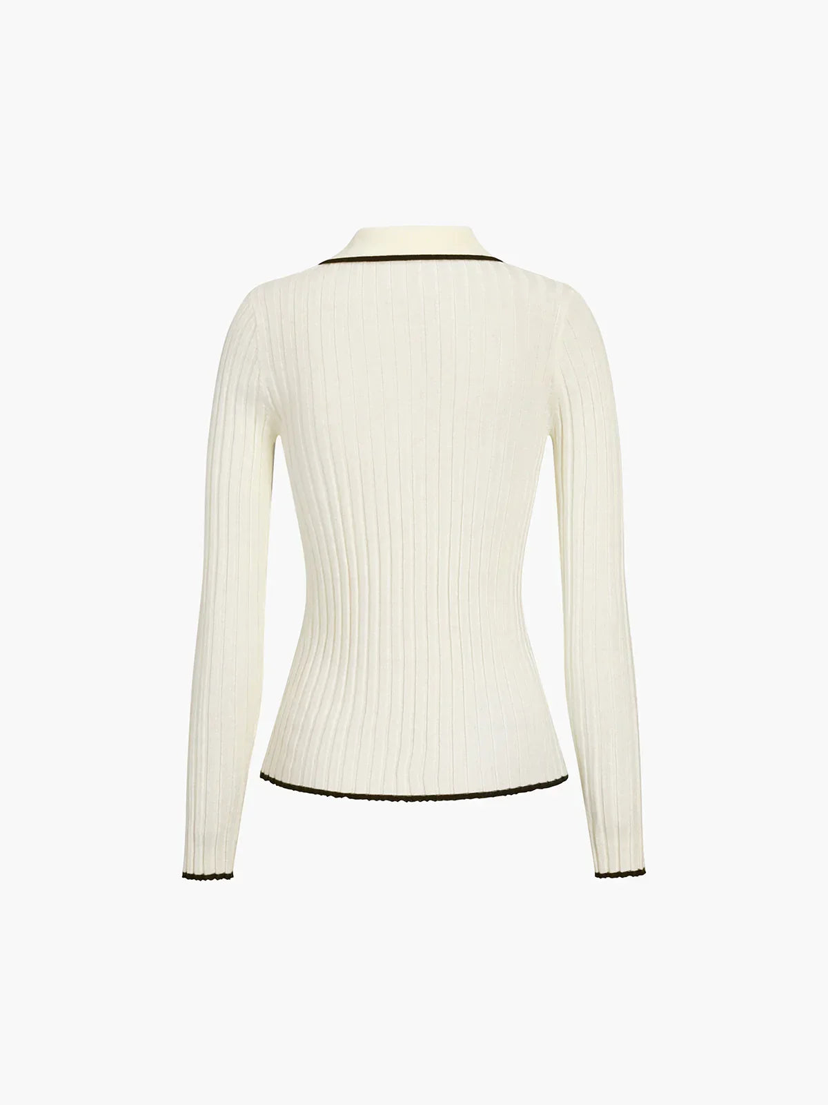Oldmoney Aesthetics Polo Knit Top - LA FEMME WANDERER