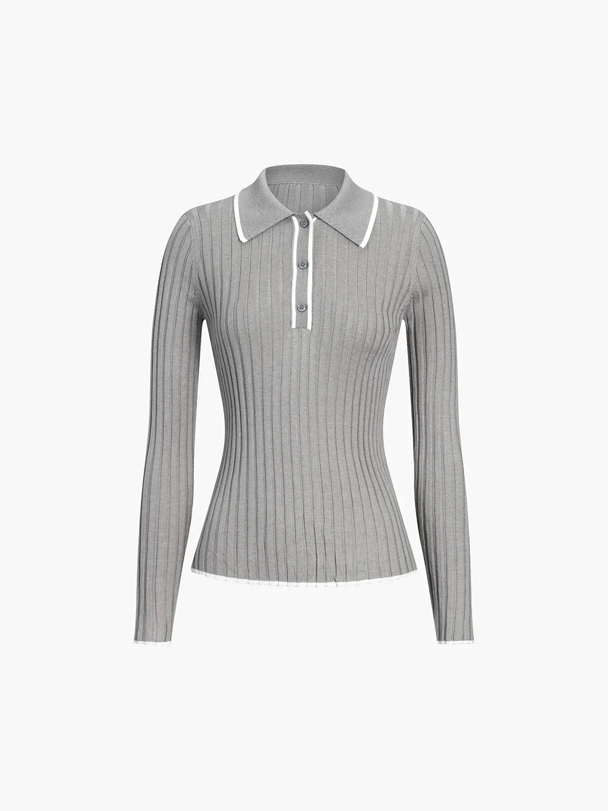 Oldmoney Aesthetics Polo Knit Top - LA FEMME WANDERER