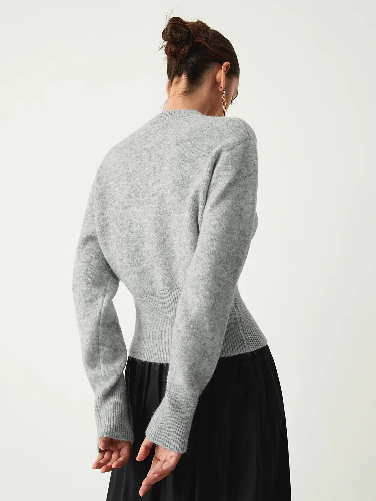 Half Zip Fuzzy Sweater - LA FEMME WANDERER