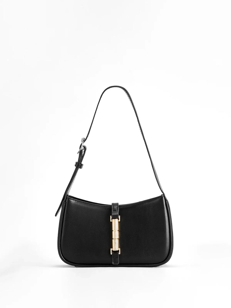 Golden Wist Lock Shoulder Bag