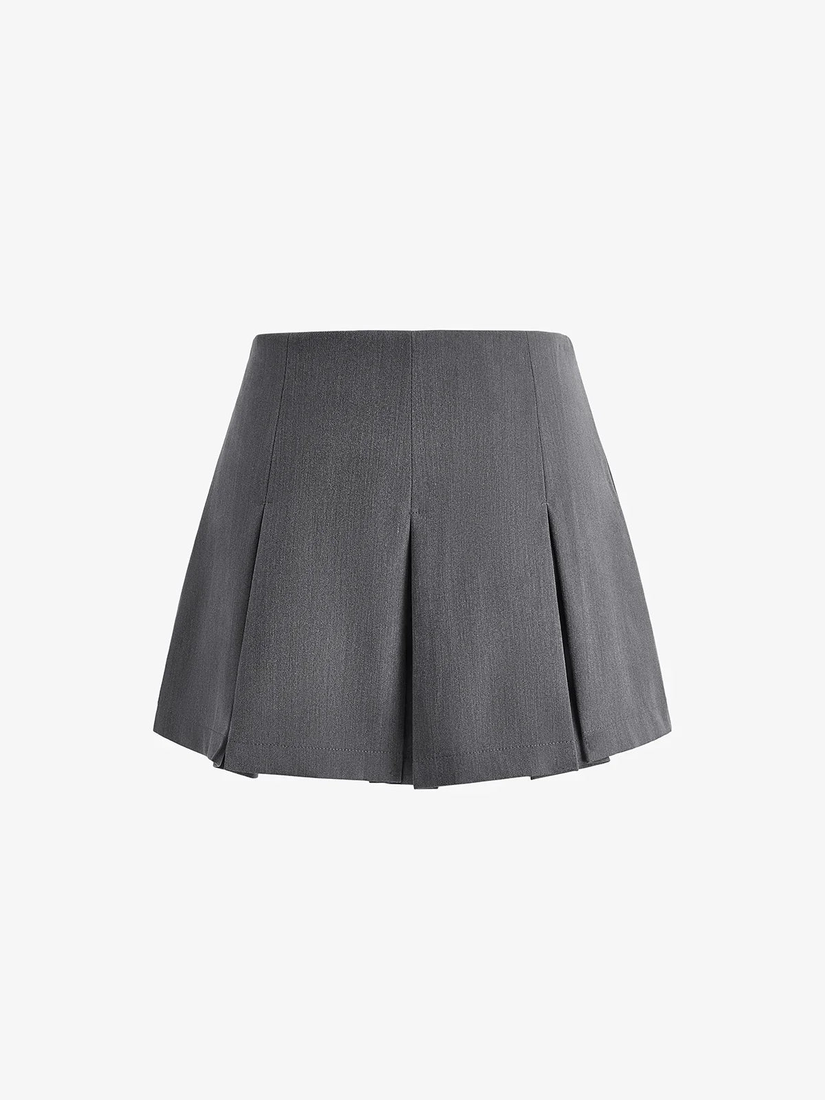 Pleated Zipper Mini Skirt - LA FEMME WANDERER