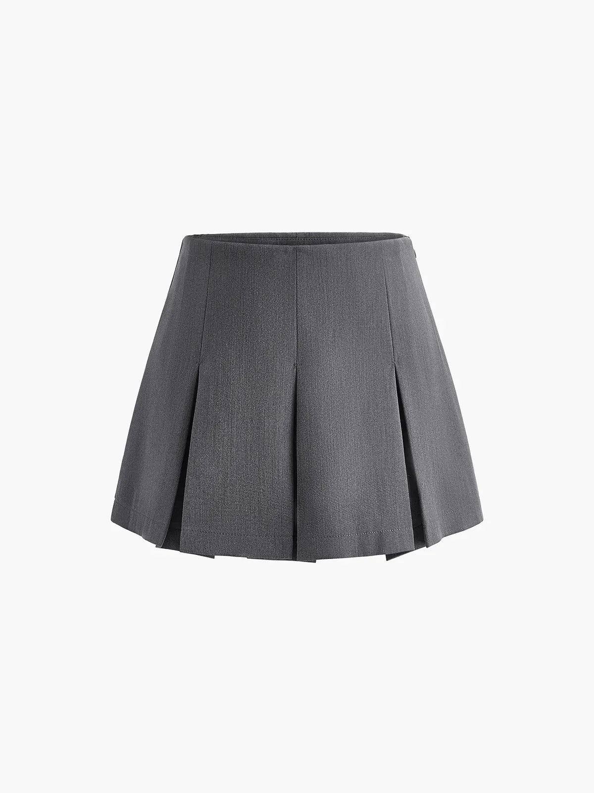 Pleated Zipper Mini Skirt - LA FEMME WANDERER
