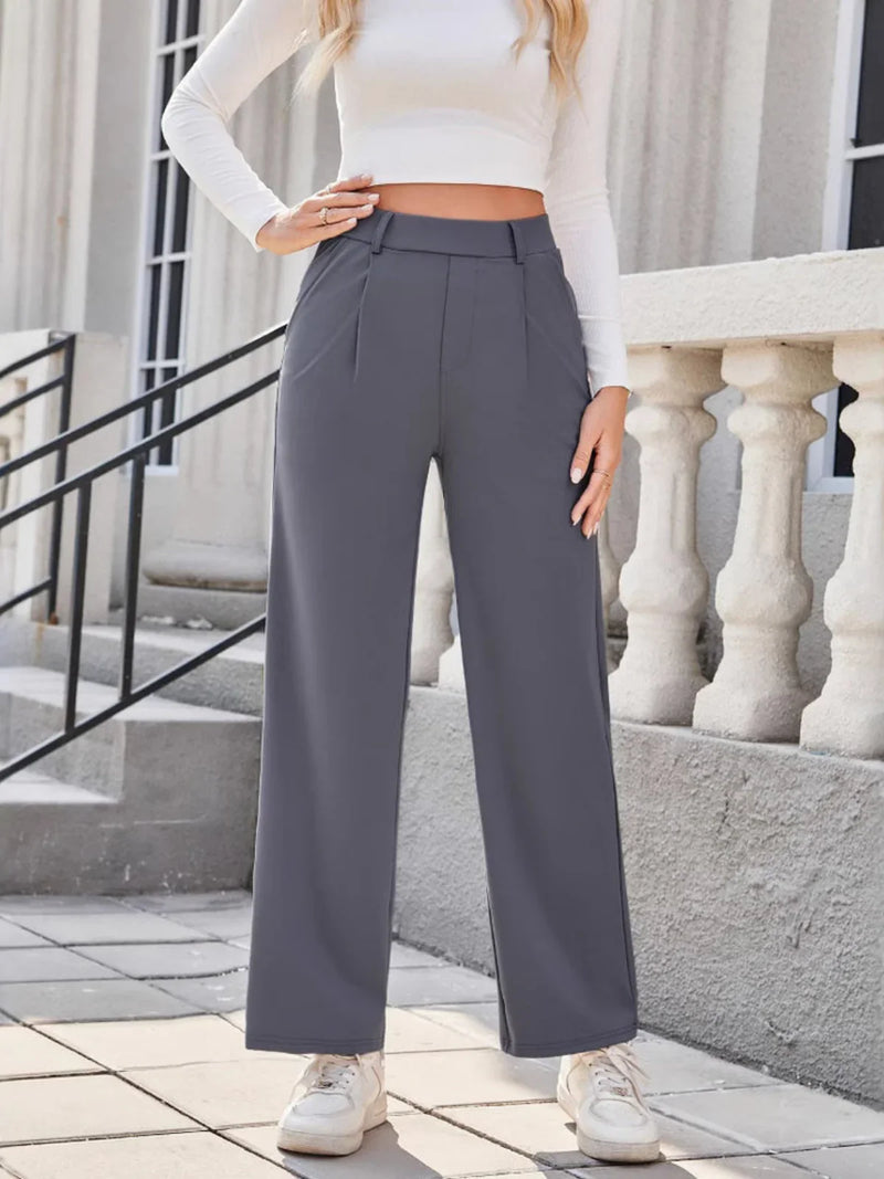 Effortless High-Waisted Wide-Leg Trousers