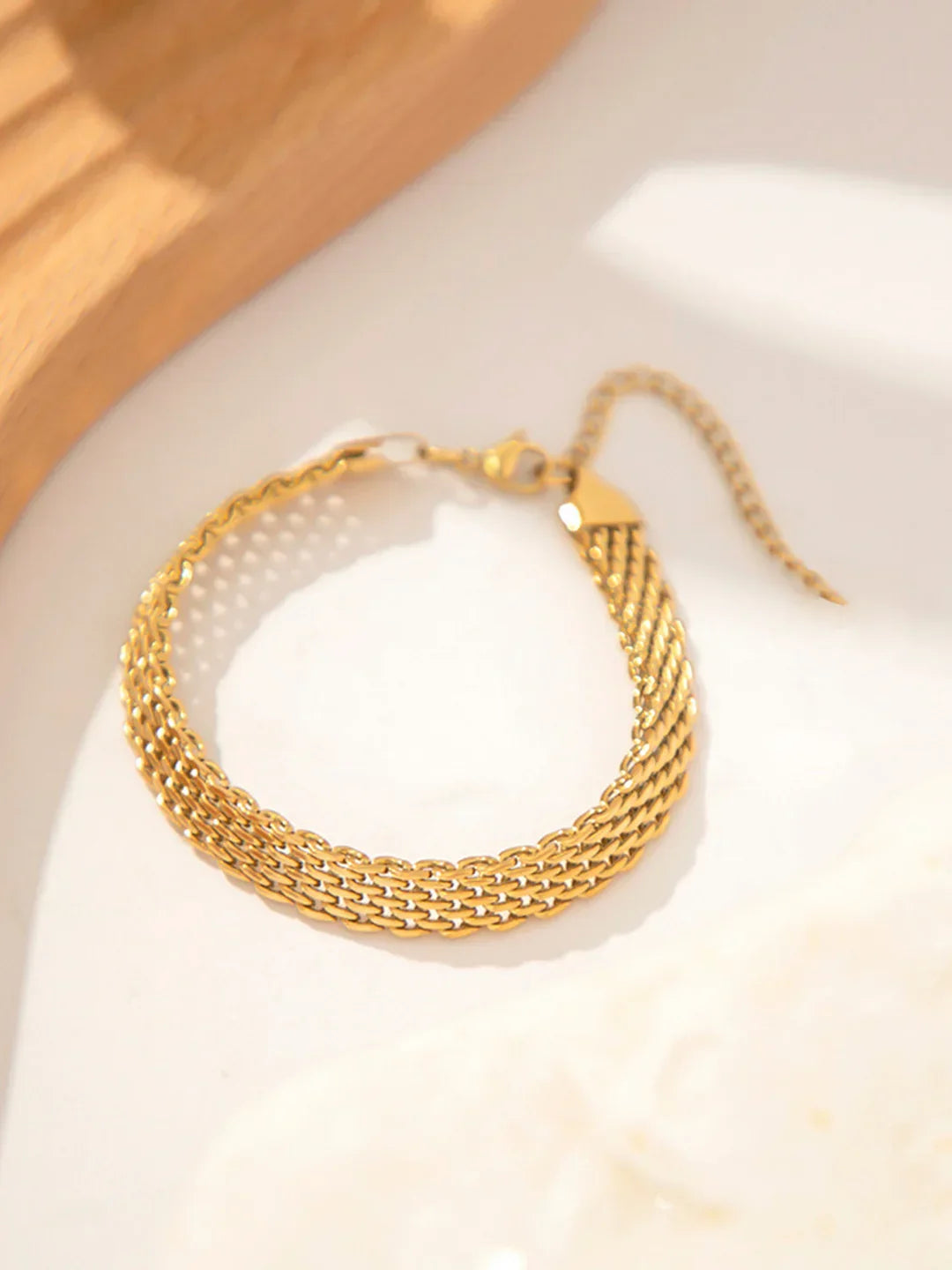 Vintage Mesh Golden Bracelet - LA FEMME WANDERER