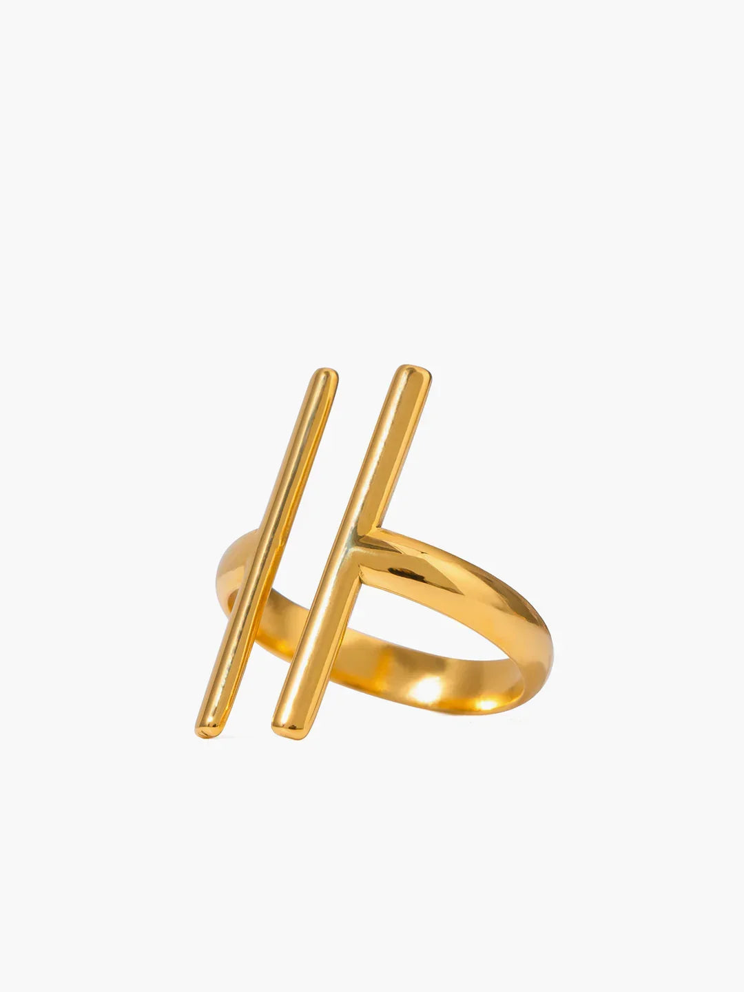 Sculpted Minimal Bar Ring - LA FEMME WANDERER