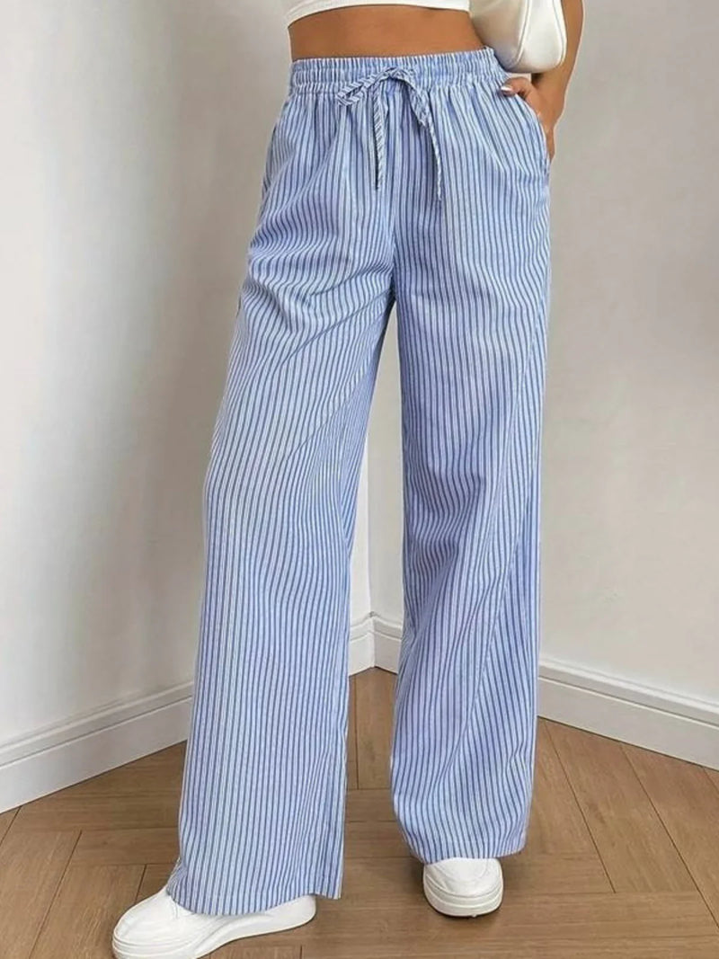 Casual Striped Trousers