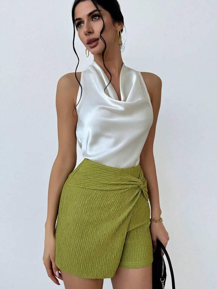 Always Elegant Halter Neck Backless Top - LA FEMME WANDERER