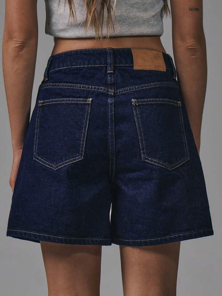 Dark Wash High-Waisted Jean Shorts for Effortless Everyday Style
