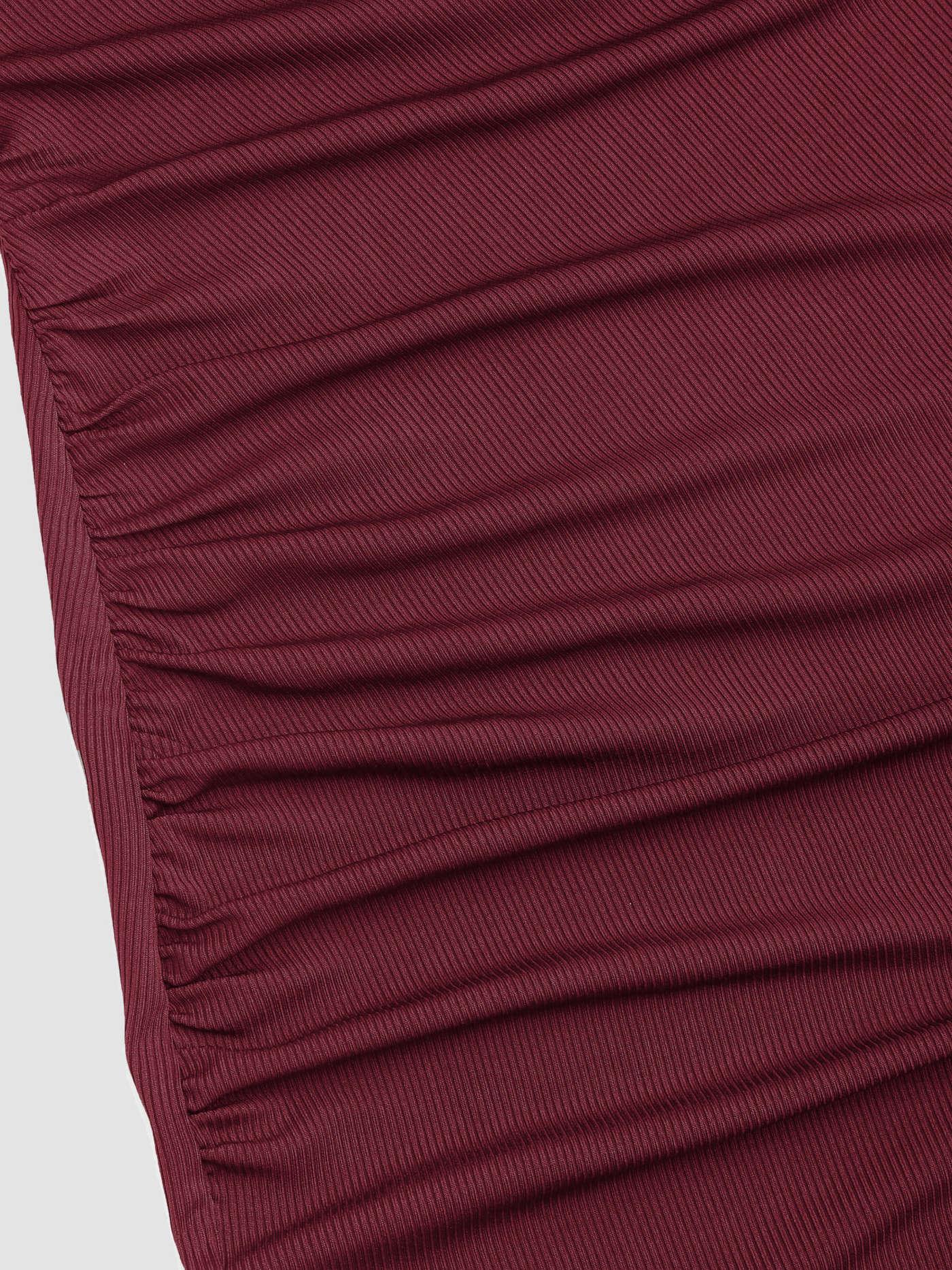 Sleeveless Round Neck Pleated Slit Hemline At Hem Dress - LA FEMME WANDERER