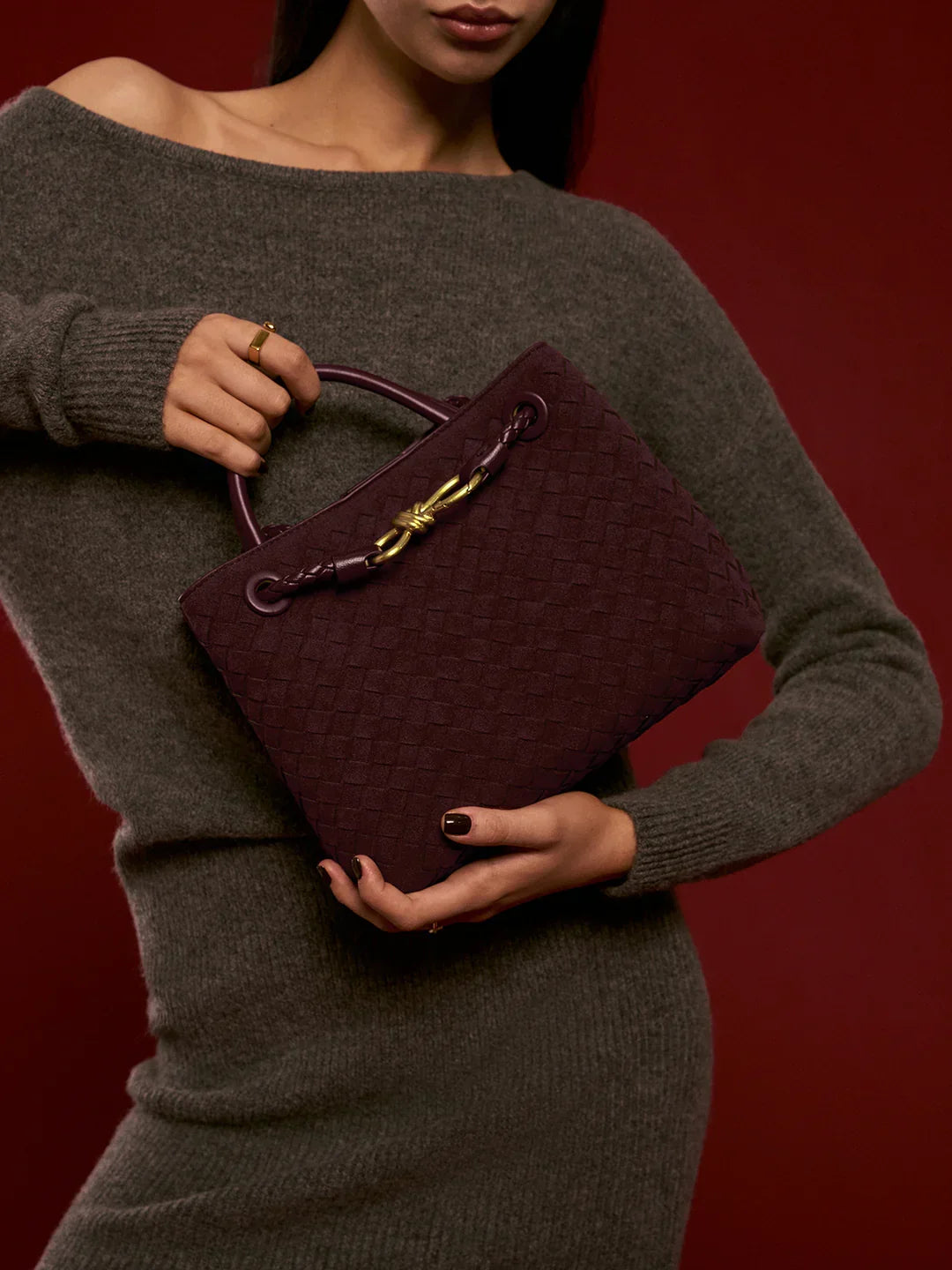 Burgunderfarbener Look - 3