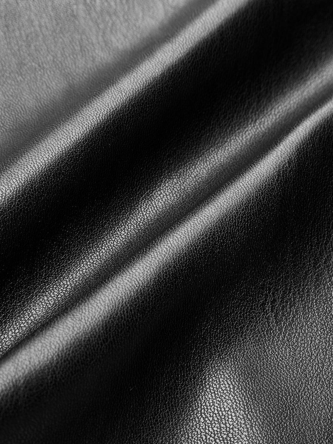 Elegant High Waist Faux Leather Pants - LA FEMME WANDERER