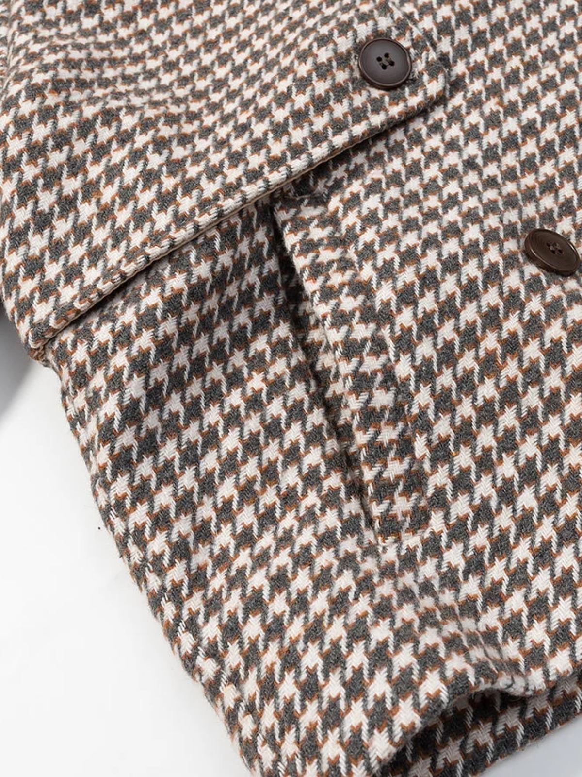 Vivienne Houndstooth Cropped Trench Jacket