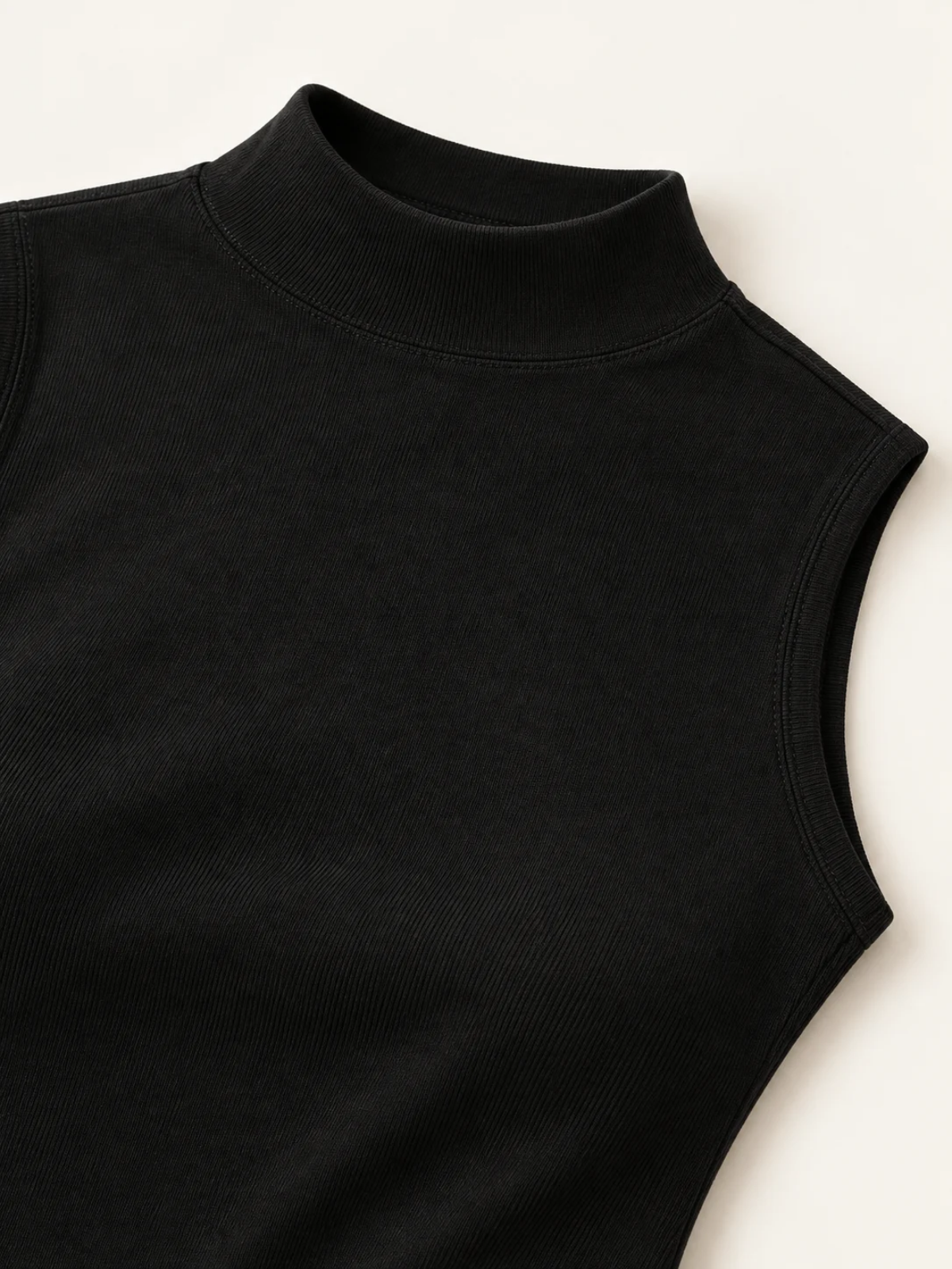 Élodie Stand-Collar Cotton Knit Top