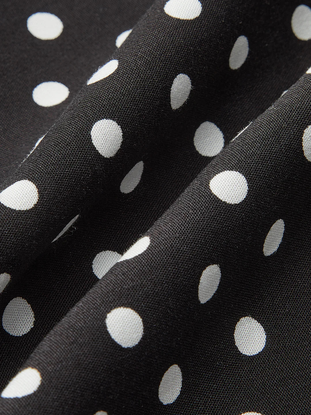 Polka Dot Lace-Trim Dress - LA FEMME WANDERER