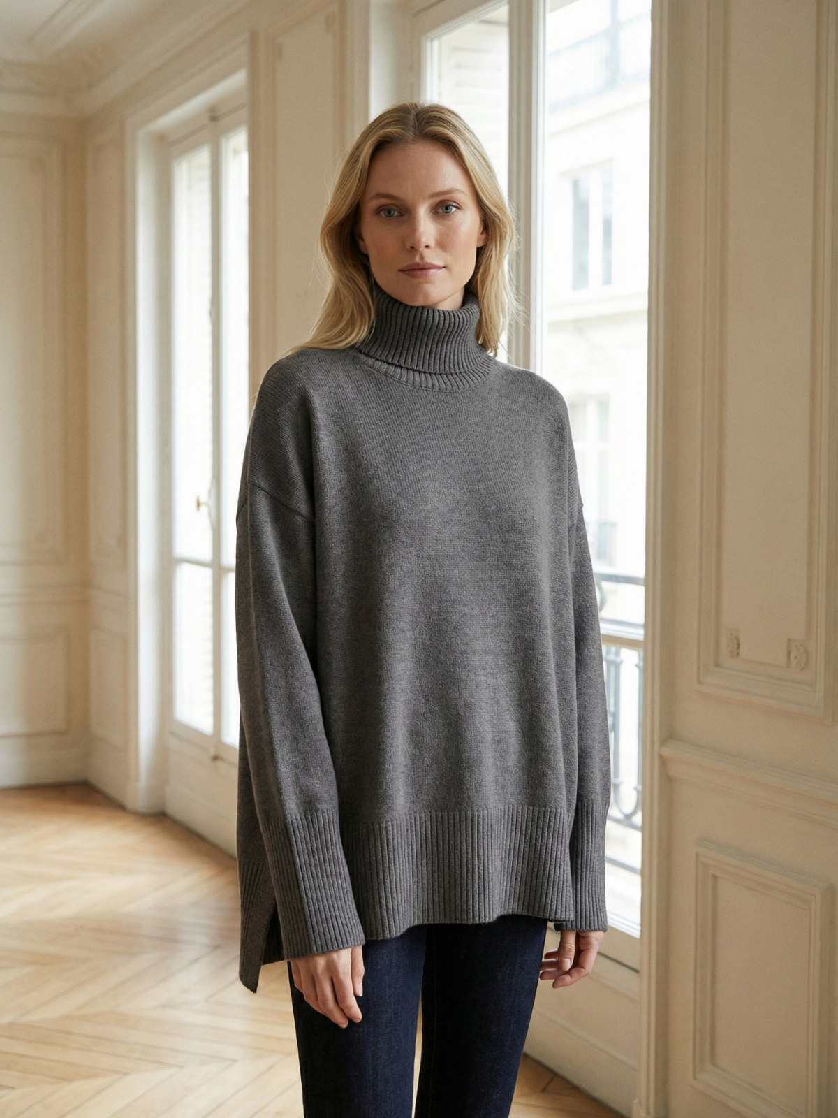 Gemütlicher Winterpullover mit Rollkragen