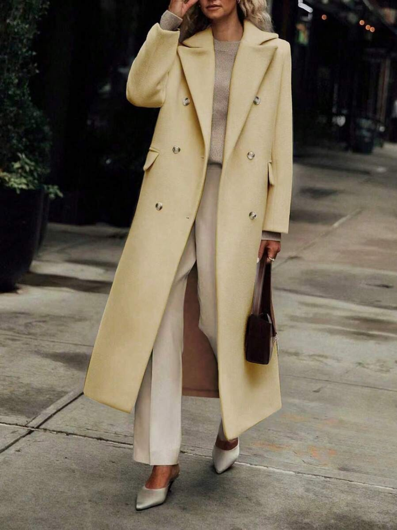 Klassischer zweireihiger Wollmantel