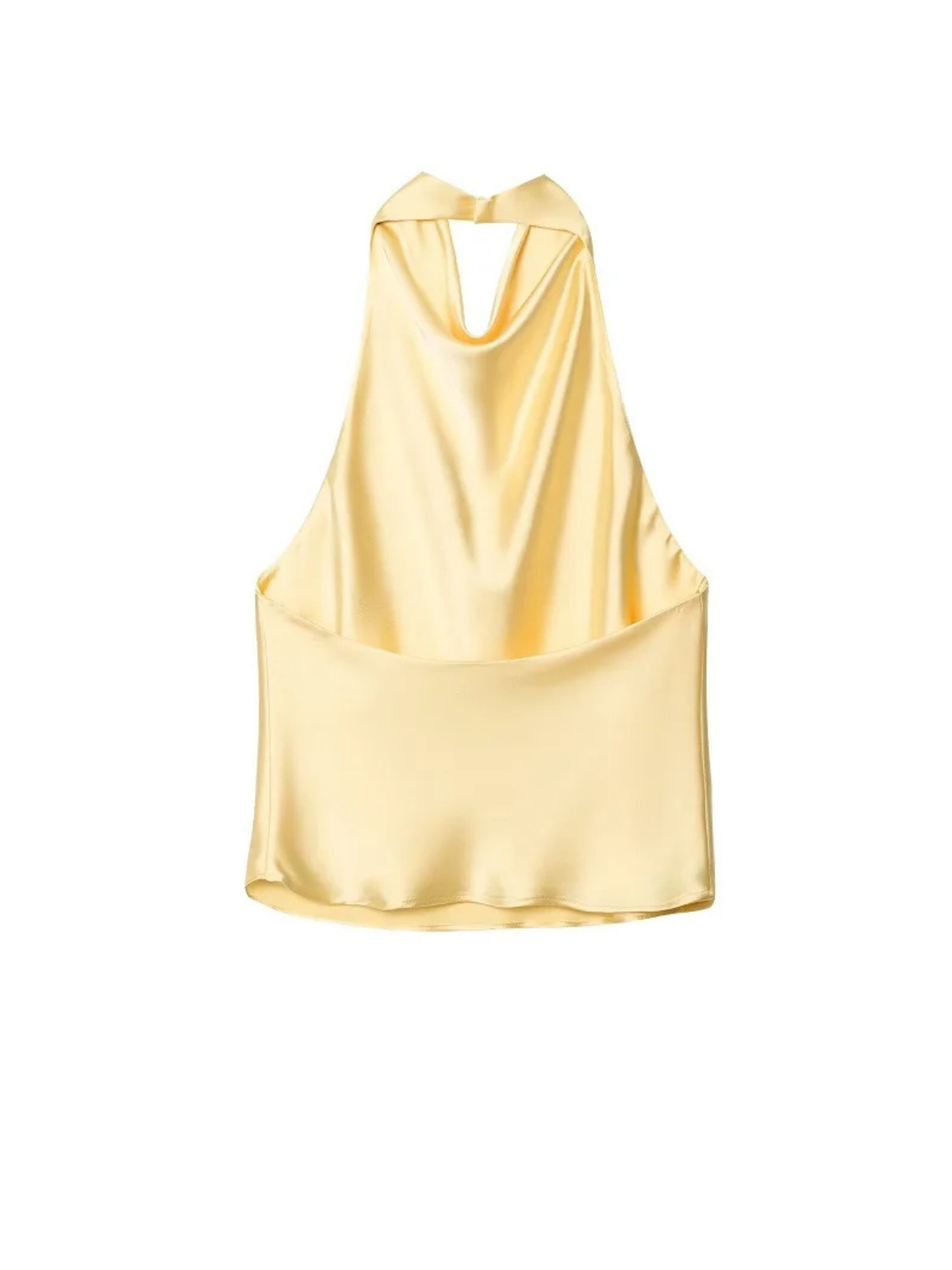 Backless Satin Halter Camisole