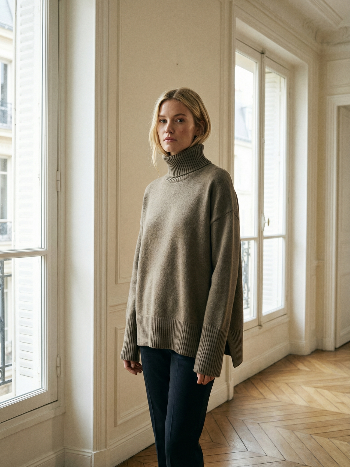 Gemütlicher Winterpullover mit Rollkragen