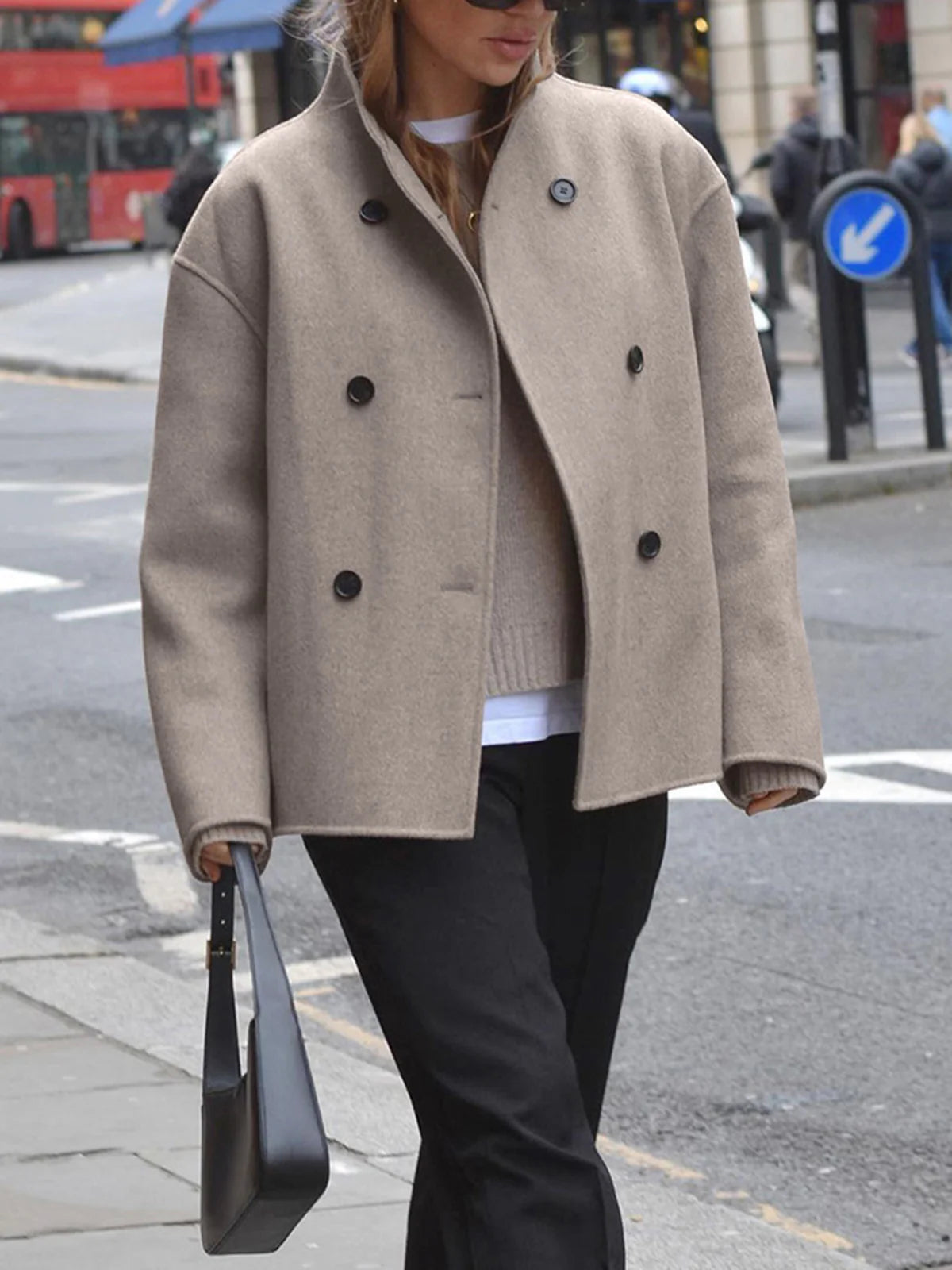 Oversized Button-Down Jacket - LA FEMME WANDERER