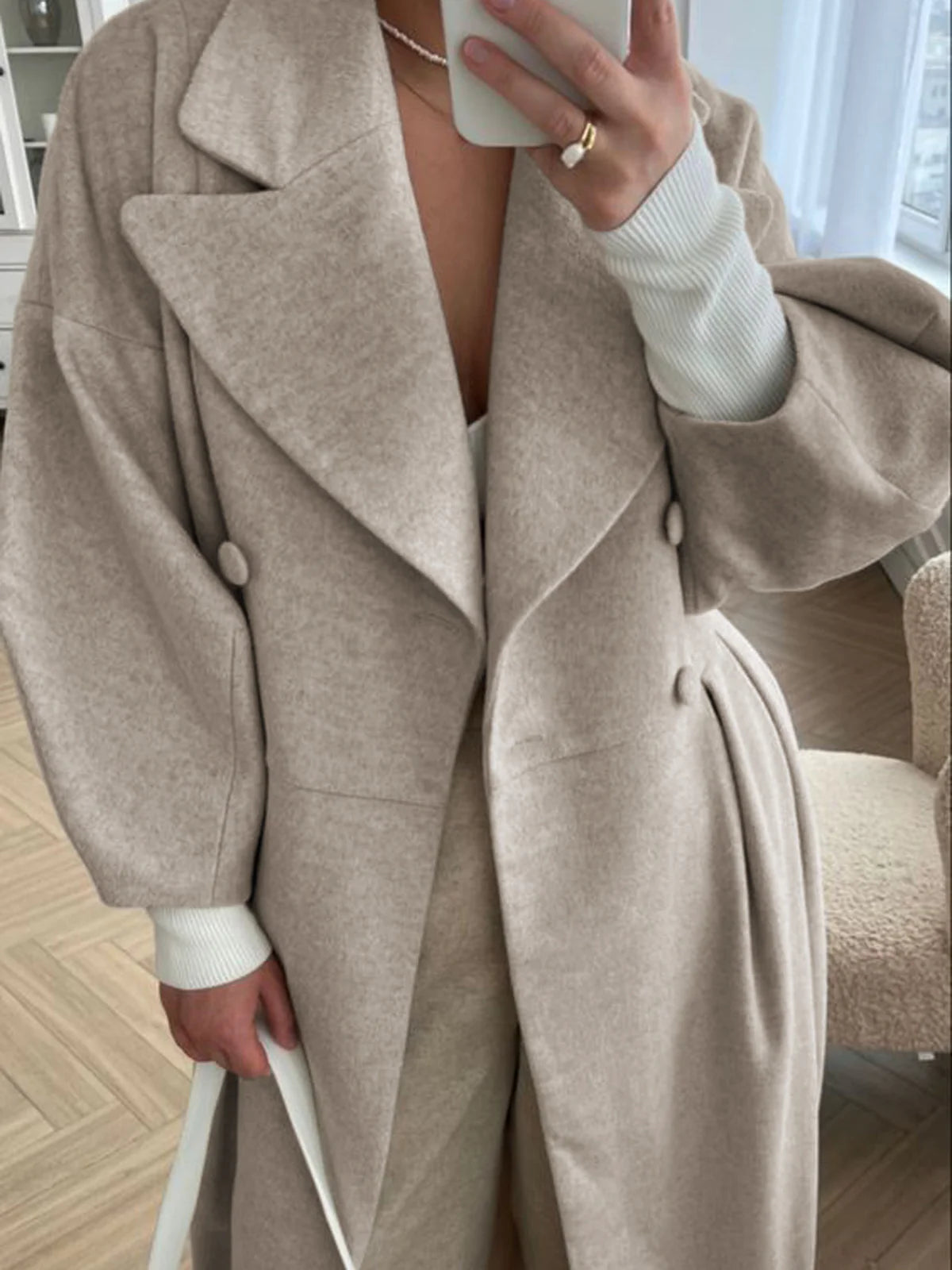 Miss Paris Lapel Trench Coat - LA FEMME WANDERER