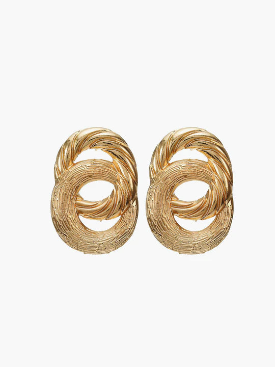 Cross Circular Drop Earrings - LA FEMME WANDERER