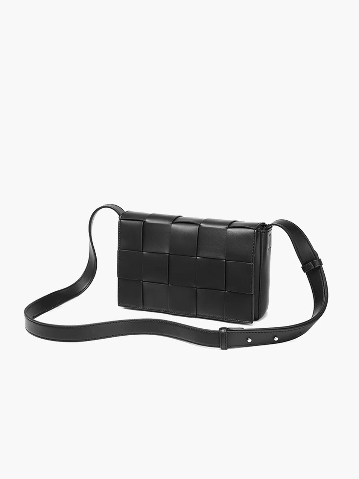 Black Woven Crossbody Bag - LA FEMME WANDERER