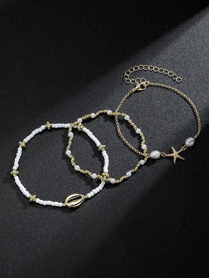 Chic Style 3pcs Anklet - LA FEMME WANDERER