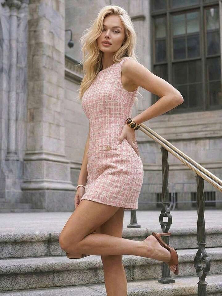 Chic Structured Mini Dress with Luxury-Inspired Style