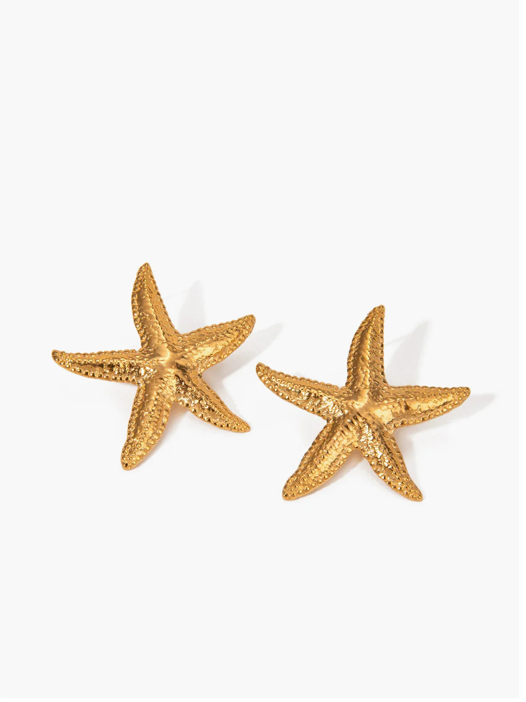 Gold Starfish Stud Earrings - LA FEMME WANDERER