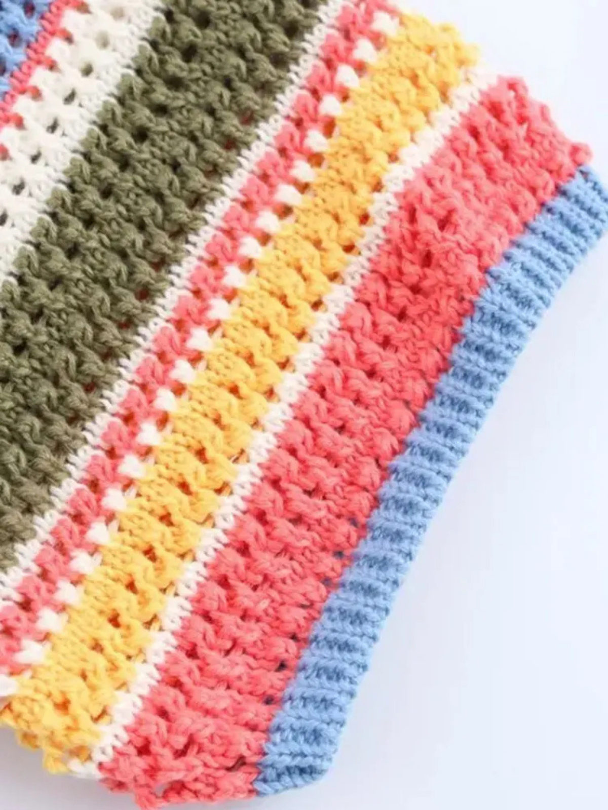 Womens Striped Crochet Knit Crop Top Polo Collar Button Up Short Sleeve Outerwear Chic Fashion