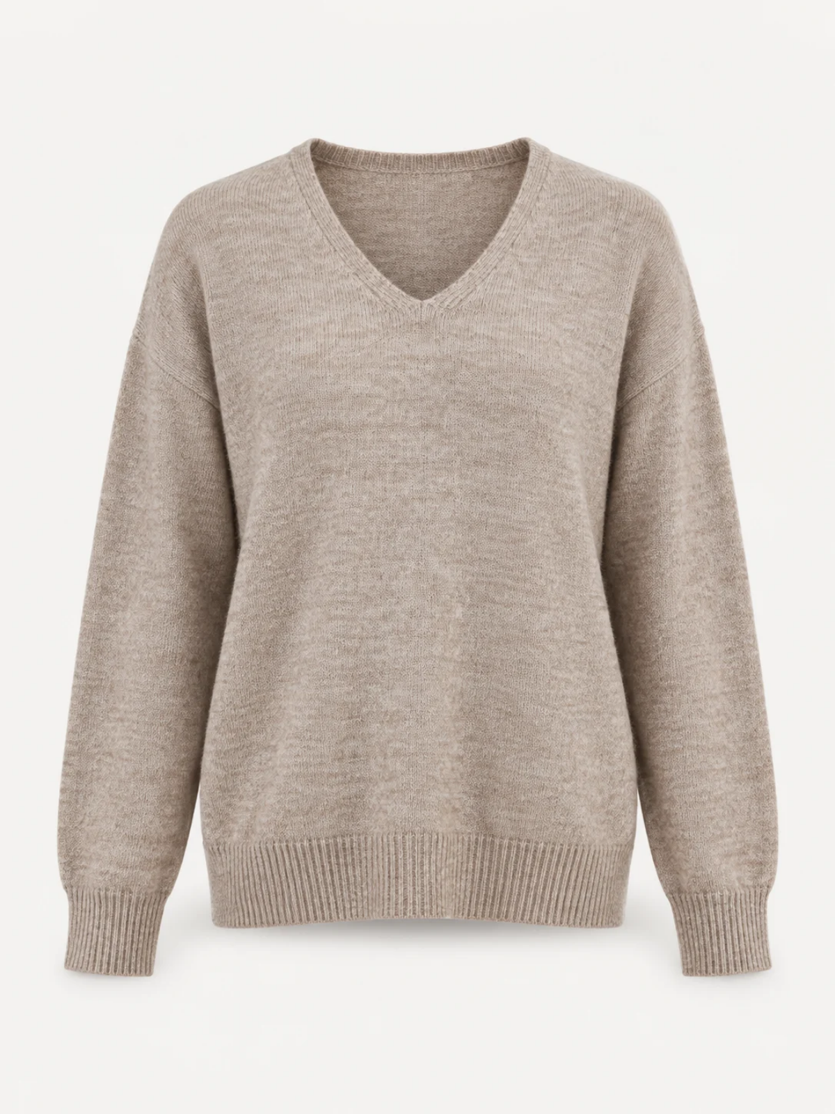 Pure Cashmere V-Neck Knit Sweater