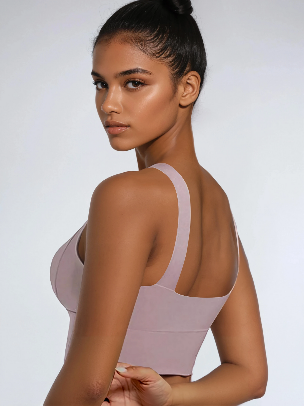 Sculpted Racerback Crop Bra