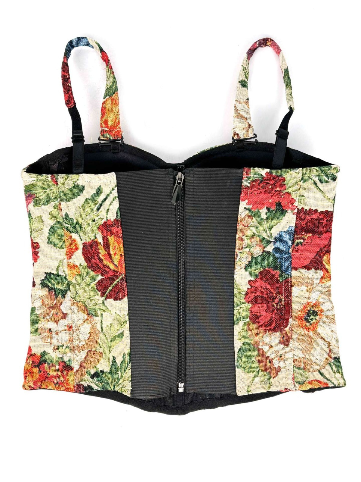 Korsett mit Retro-Blumenmuster