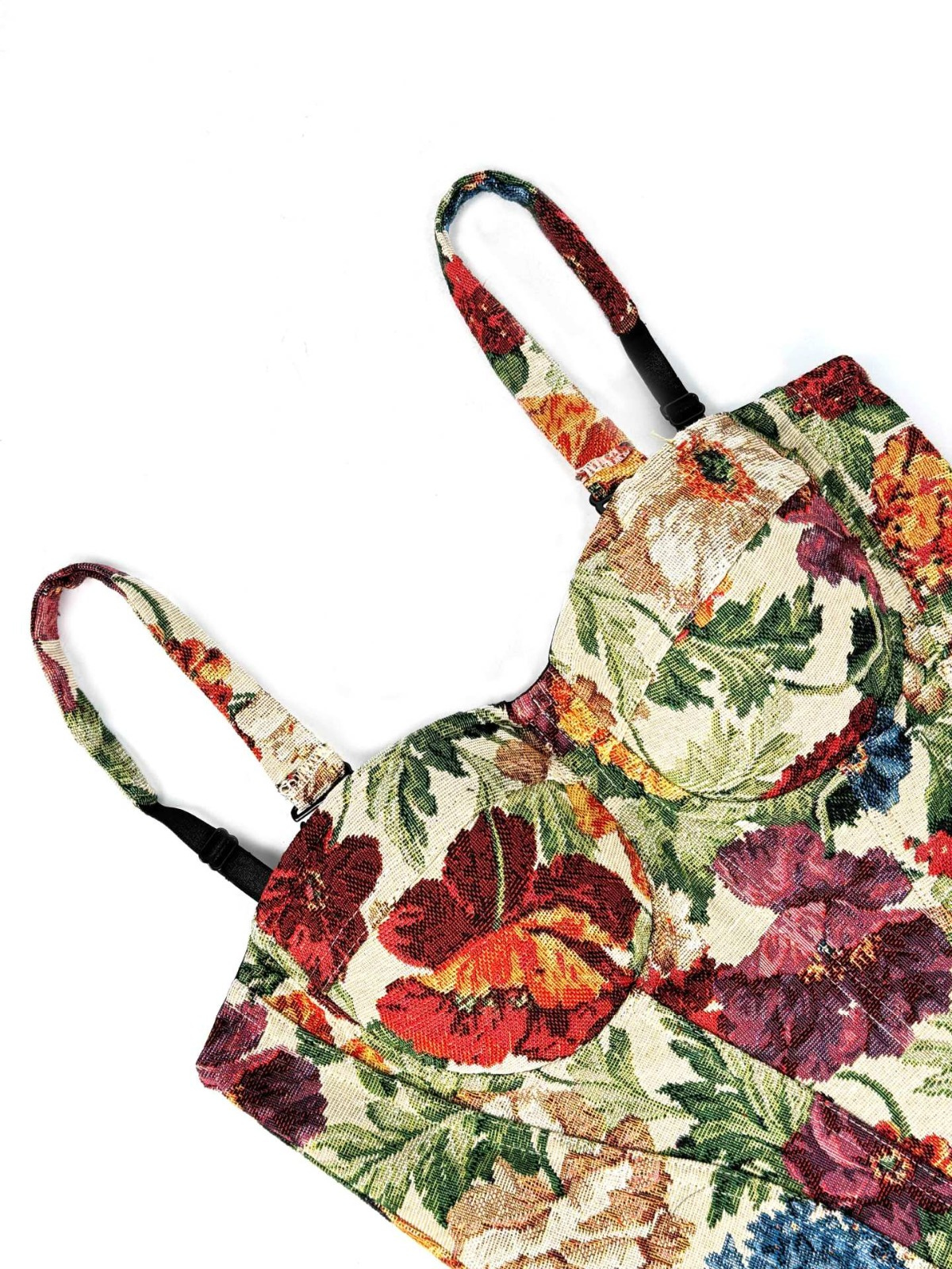 Korsett mit Retro-Blumenmuster