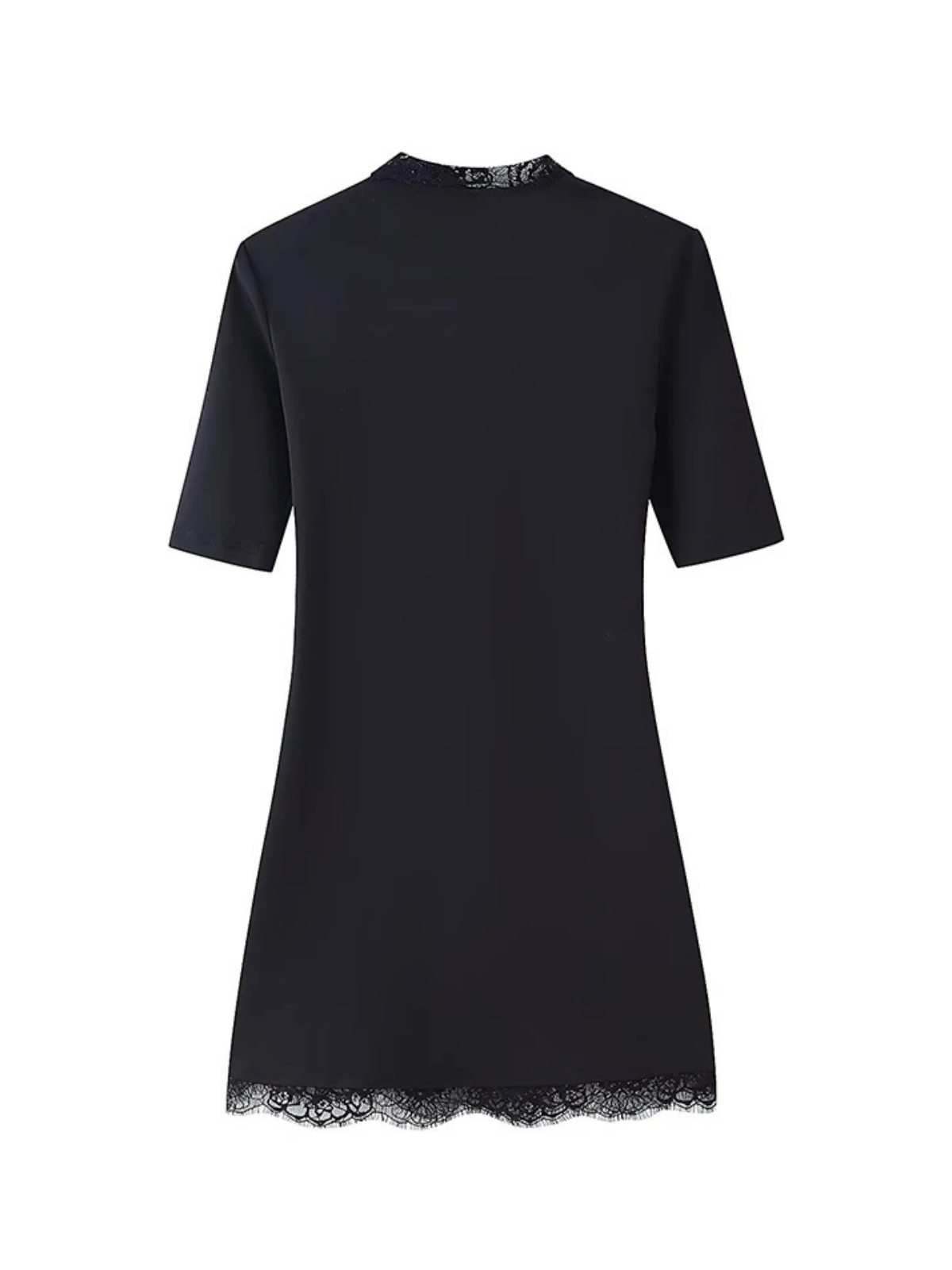 Lace Patchwork Cutout Mini Dress